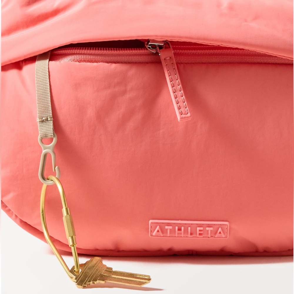 Athleta All About Small Crossbody Hobo Bag in Mimosa Pink NWT - Picture 3 of 7
